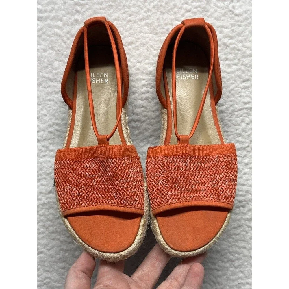 Eileen Fisher Sandals Womens 5.5 Magma Melange Stretch Mews Casual Espadrilles